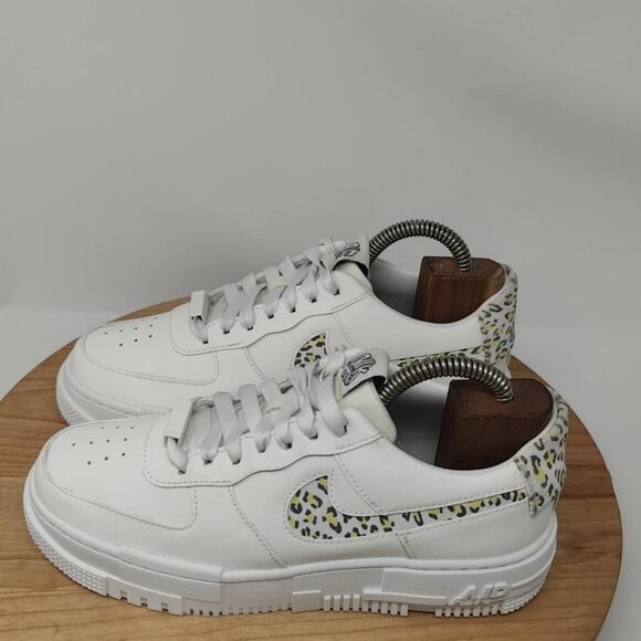 Nike Air Force 1 Pixel Leopard Sneakers- Womens- Size 7.5- White- [DH9632-101] - Picture 3 of 12